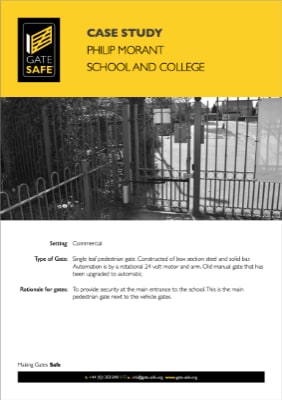 Gate safety case study for Philip Morant school and college